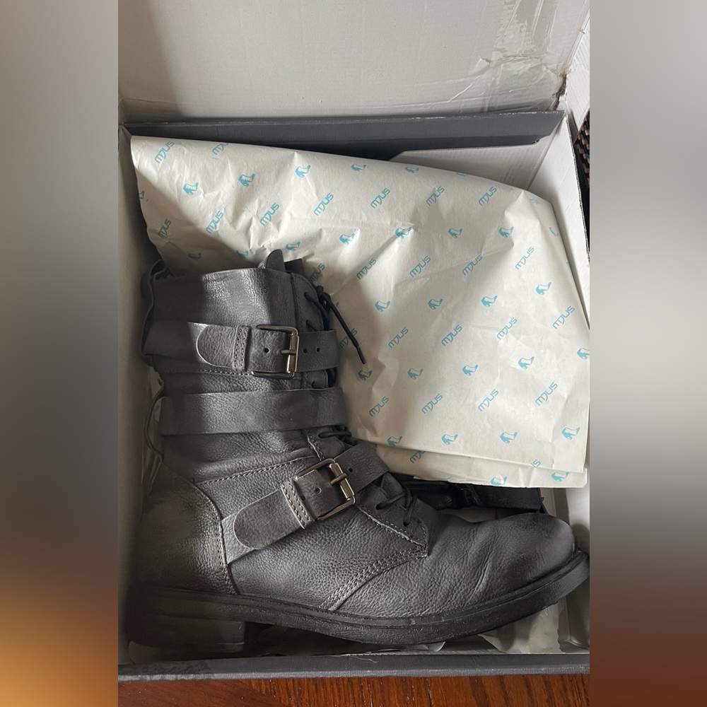 MJUS RBL Men’s ART.305206 Leather Boots Sz 42 in LAPIS (Grey) like new condition - Picture 11 of 16